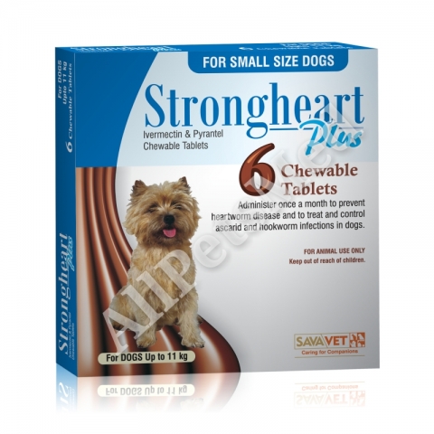 Strongheart Plus (up to 11 kg/ 25 lbs) - 6 Chewable Tablets